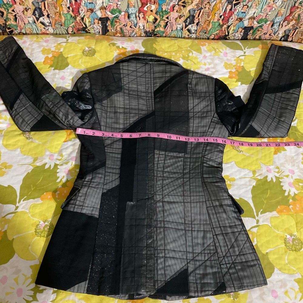 BCBGMAXAZRIA Runway Patchwork Pant Suit Size 2 - Picture 9 of 16